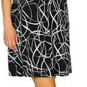 SeLouSua Women's Dress - Elegant A-Line Dress with Elbow Sleeves Fitted on Top Relaxed Bottom XL