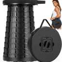 Qiguet Upgraded XXL Collapsible Stool - Folding Stool Max 1000lb Capacity,Portable Chair - Foldable Stool with Safety Lock,Portable Stool for Camping Barbecuing Fishing Gardening,Gifts for Fishermen.