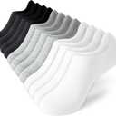 Black No Show Socks Womens 4 pairs Cotton Low Cut Tube Socks Anti Slip Casual Sports Shoes Short Size 6-9 9-12