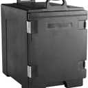 Commercial Insulated Food Pan Carrier, Holds 5 Full-Size Food Pans 2-1/2" Deep, Black (29A-007)