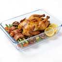 5.7qt Extra Large And Deep Glass Baking Dish - 9x13 Rectangular Tempered Glass Baking Dishs For Oven，Microwave And Dishwasher Safe