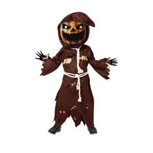 Spooktacular Creations Scary Scarecrow Costume for Kids, Halloween Costume for Boys w/Pumpkin Head, Pumpkin Outfit for Boys 10-12yr