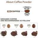 Stainless Steel Reusable Coffee Capsule, Metal Refillable Coffee Pod Brewing Espresso 70ML/2.40Z(SMALL), Compatible with N-espresso Ver-tuoPlus XN903/XN900 / Vertuo-line GCA1/ENV135/ENV150
