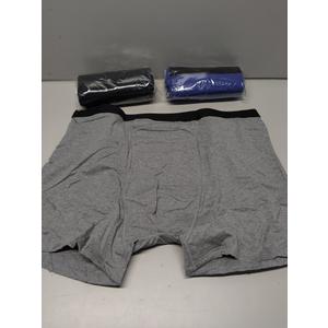 Reusable Incontinence Underwear for Men, Washable Boxer Briefs Protection, Leak Proof Adult Male Diapers for Urinary Absorbency (Mix 3pcs, 5XL)