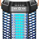 Solar Bug Zapper Outdoor – Ultra-Strong Fly & Mosquito Zapper, Solar-Powered Rechargeable Bug Zapper, Portable Cordless Insect Zapper, Foldable Adjustable Outdoor Light, IP66 Waterproof (Black)