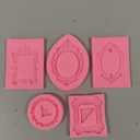 Photo Frame Silicone Molds, 5 PCS Mini Picture Frames Fondant Molds Baroque Style Air Dry Clay Mold Vintage Polymer Clay Mold for Cupcake Chocolate Candy Cake Baking Polymer-Clay DIY Craft Decoration