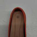 BABUDOG Women's Flats with Flower Embroideried,White Lace Ballet Flats,Comfortable Dress Flats (9.5, Orange)