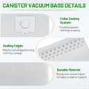 Type Q/C HEPA Canister Vacuum Bags 53292 for Kenmore Canister Vacuum Cleaners 600 400 200 700 800 Series,Indoor Canister Vacuum Bag, Replace Models 5055, 50558, 53291, 53292,BC4002 BC4026 Dust Bags