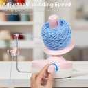 Yocrefun Electric Yarn Winder, Automatic Yarn Ball Winder for Crocheting & Knitting, Stepless Speed, Easy to Use, Efficient Large Capacity Yarn Cake Maker, Ideal Gift for Yarn Lovers (Pink)