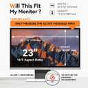 [2 Pack] 23 Inch Computer Privacy Screen for 16:9 Aspect Ratio Widescreen Monitor, Eye Protection Anti Glare Blue Light Computer Monitor Privacy Filter, Removable Anti-Scratch 23in Protector Film