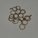 Ivilon Drapery Eyelet Curtain Rings - 1.7" Ring for Curtain Hook Pins, Set of 14 - Warm Gold