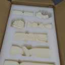 7-Pack Pillar Candles - Soy Wax Handmade Ribbed Candles for Home Decor, Housewarming Gift, Shelf & Table Decor - Aesthetic Modern Candles Set (White)