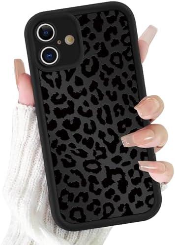 lioscre Cute Cheetah Print Phone Case for iPhone 16 Plus Case 6.7", Aesthetic Luxury Black Leopard Pattern Design Cover Shockproof Soft Slim TPU Full Camera Lens Protective Funda for Women Girls