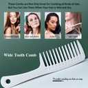 Wide Tooth Comb - 4 Pieces Hair Comb and Brush Set,Large Detangling Comb for Curly, Wet, or Dry Hair in All Types,Does Not ScratchThe Scalp