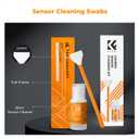 K&F CONCEPT Camera Cleaning Kit16mm APS-C Frame Sensor Cleaning Swab*6 + 20ml Sensor Cleaner, DSLR SLR Digital Camera CMOS Cleaning Compatible with Nikon Sony Canon Camera Clean