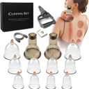 Cupping Set - Cupping Kit for Massage Therapy w/ 12 Cupping Therapy Set for Pain Relief Physical Therapy Body Vacuum Massage Cups with Pump (Black Box)