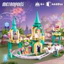 Sluban Amusement Park Roller Coaster Castle Building Set, STEM Educational Toy Building Blocks Set Gift for Boys & Girls Ages 6-10