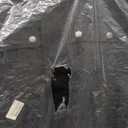 Men's Wool Blend Zip Front Military Jacket (X-Large, Black)