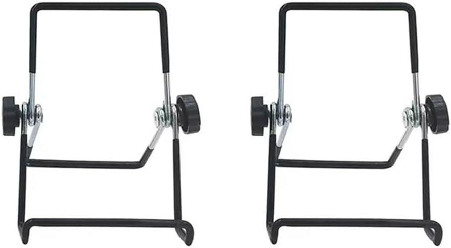 2Pcs Solar Panel Stand Mounting Bracket Adjustable Support Holder Metal Foldable Bracket For Home Outdoor (S)