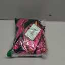 Women's Abstract Flowers Tri-button Crinkled Reversible Chinese Jacket (Hot Pink,S )