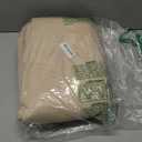 NICETOWN 2 Panels Biscotti Beige Privacy Outdoor Curtains for Patio, Waterproof Thermal Insulated Grommet & Back Tab on Top and Bottom Windproof Drapes with Fixed Rope for Porch, W52 x L120