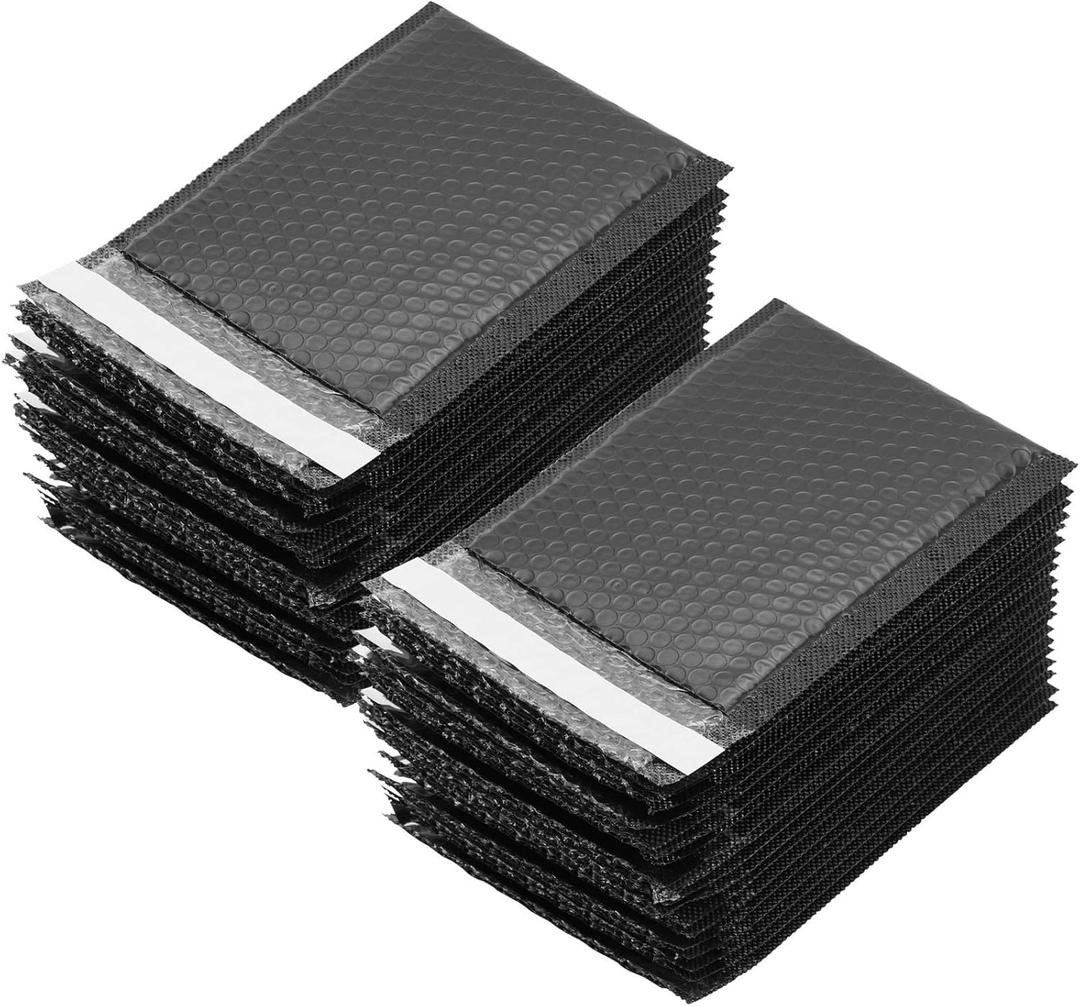 40 pcs 7 x 5.2 inch Bubble Envelopes Mailers Padded for Wraping/Shipping/Packaging Black (Small)