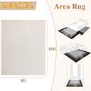 SHACOS 8x10 Large Area Rugs for Living Room Beige Solid Color Soft Fluffy Rug for Bedroom Non Slip Washable Indoor Mat Floor Carpet for Kids Room Nursery Office, High-Low Pile Boho Modern Rug, 810