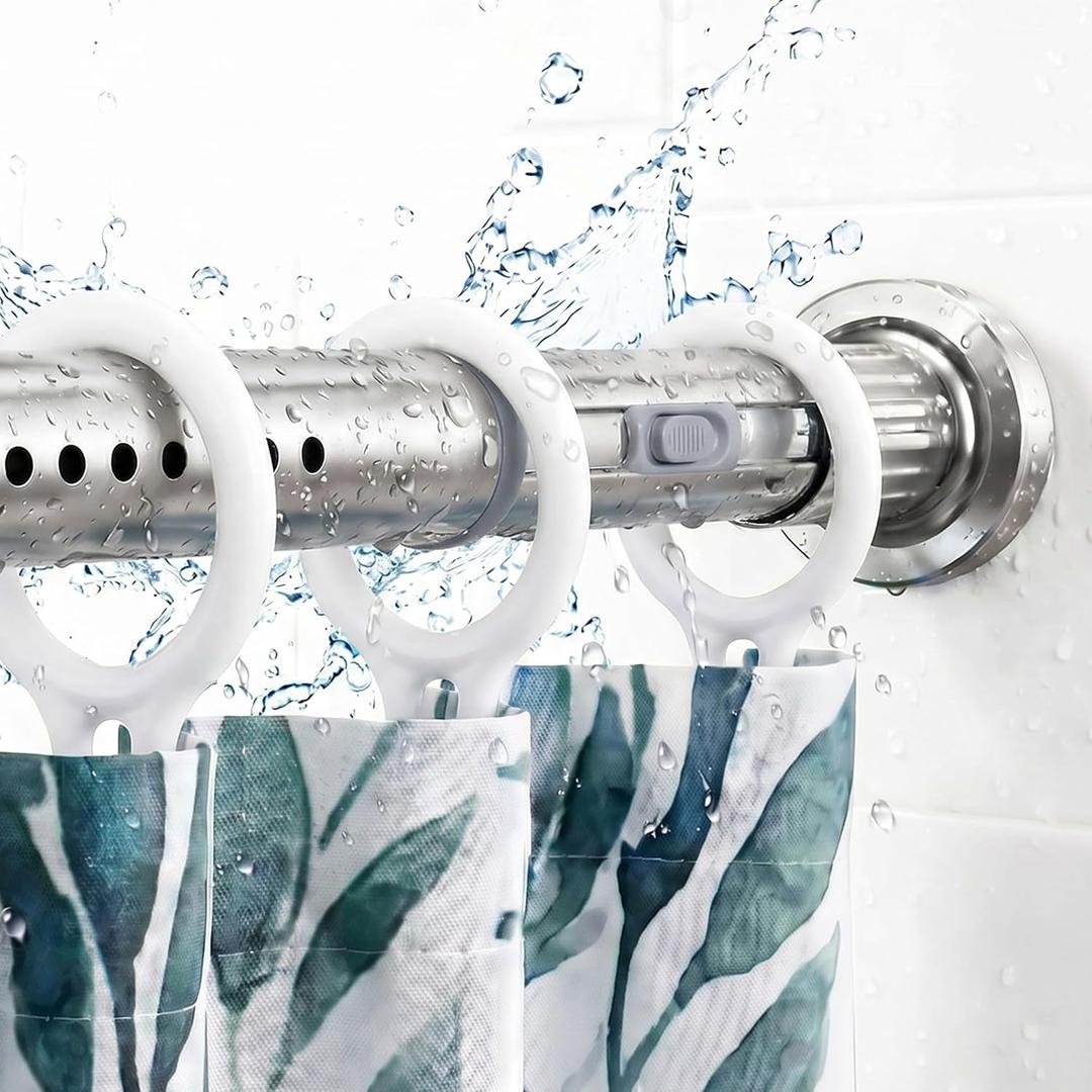 Shower Curtain Rod, Stainless Steel Tension Curtain Rods, 43"-122"