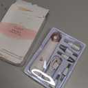 Professional Manicure Pedicure Kit, Electric Nail File Set, Cordless Electric Nail Drill Machine, 5 Speeds Hand Foot Care Tool for Nail Grind Trim Polish(White)