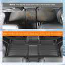 powoq Fuel&Hybrid Floor Mats Compatible with 2024-2026 Santa Fe Cargo Liner Trunk Mat 2nd Row TPE Replacement for 2024 2025 2026 Santa Fe Accessories (2nd Row Backrest Mat+Cargo Mat+Floor Mats)