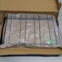 Nuovoware Wine Glass Rack, 4 Rows Wine Glass Holder Storage Hanger Metal Organizer Under Cabinet Stemware Rack for Bar Kitchen Cabinet, Black