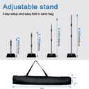 Backdrop Stand, 8x10ft Metal Base Photo Studio Support System, Adjustable Backdrop Frame for Photography, Streaming, Wedding, Projector Screen, Tool Free Setup & Portable Carry Bag
