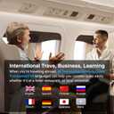 AI Translation Earbuds Real Time - Translator Earbuds for 144 Languages, LCD Touch Screen, Open-Ear Design, Translation Headphones, Audfonos Traductores, Perfect for Travel, Business -Sapphire Blue