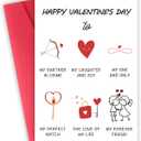 2 x Valentines Day Card for Him or Her, Valentines Day Cards Gifts for Husband Wife Boyfriend Girlfriend Fiance Partner, Thoughtful Love Card for Women or Men (V2507)