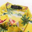 SSLR Pack Hawaiian Shirt for Men Flamingo Short Sleeve Casual Button Down Shirts Summer Beach Shirt (Yellow, L)