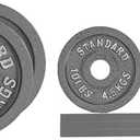 CAP Barbell 110 LB Standard 2-Inch Cast Iron Weight Plate Set (4 x 5lbs, 4 x 10lbs and 2 x 25lbs)