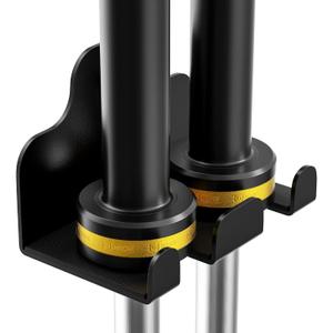 Olympic Barbell Hanger,Garage Gym Bar Wall Rack,Vertical Barbell Mount Rack,Black Powder Coated,Space Saving Commercial or Home Gym Accessory,Holds Under 33mm Bar Size