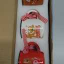 Christmas Gingerbread Man Mini Coffee Mug Set of 3, Xmas Cookies Oh Snap 5 oz Mini Coffee Cups for Tiered Tray Decor, Funny Winter Holiday Kitchen Coffee Bar Decorations Housewarming Gift