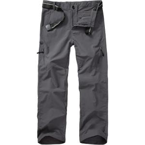 Kids' Cargo Pants, Youth Boys' Hiking Casual Outdoor Quick Dry Boy Scout Pants (Gray, L)