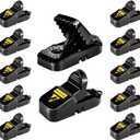 Mouse Traps 12-Pack, Indoor Outdoor Use, Small Mice Catchers for Home Indoor, Reusable Mice Trap, Quick-Set Mousetraps for House