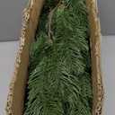 9ft Pre-Lit Christmas Garland, Artificial Lighted Norfolk Pine Garland with Multi-Color Lights, Battery Operated Garland for Mantle Stairs Table Fireplace Xmas Decorations