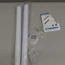 Mavivegue Closet Rod, 17 to 43 Inch Adjustable Closet Rods for Hanging Clothes, White, Hanging Rod for Closet Wardrobes Laundry RV, Bathroom