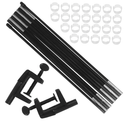 1 Set Adjustable Balloon Arch Stand Kit Fiber Rod Frame for Showers Birthdays and Weddings Easy Assembly Lightweight and Stable Support for DIY Decorations