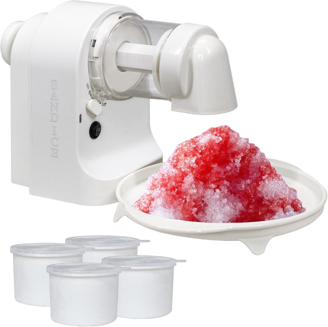 Vorisebo Shaved Ice Machine, Snow Cone Machine with 4 Ice Cups, Ice Shaver Machine for Snow Cones, Snowballs