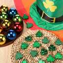 Skylety 46 Pcs St. Patricks Day Tree Ornaments Shamrock Ornaments Green Irish Hat Topper Decorations Rainbow Ball Colorful Tree Skirt Hanging Decor for Saint Patty's Spring Party