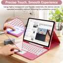 Touch Keyboard Case for iPad (A16) 11th Generation 11 Inch 2025, iPad 10th Generation 10.9 Inch 2022 - Soft TPU Cover with Detachable Bluetooth Touch Keyboard (Red)