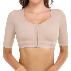 Upper Arm Shapers for Women Compression Sleeves Shapewear Crop Top Slimming Arm Slimmer Vest, M, Beige