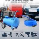 3/4 inch x 50FT Rubber Air Hose Include 2 Pcs Chicago Style connectors, Air Compressor Hose 100% Rubber, 300 PSI, 50F to 190F Degrees High Strength Polyester Braided Replacement Air Line Kit