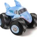 Monster Jam Official Megalodon Monster Truck with Sound, Plush Toy, Shark Monster Truck for Boys and Girls, Kids Toys for Ages 3 and Up, 7