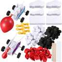 20 Sets Car Balloon DIY Steam Kits Balloon Power Car Kits Recoil Car for Kids Classroom Stem Educational and Science Activities